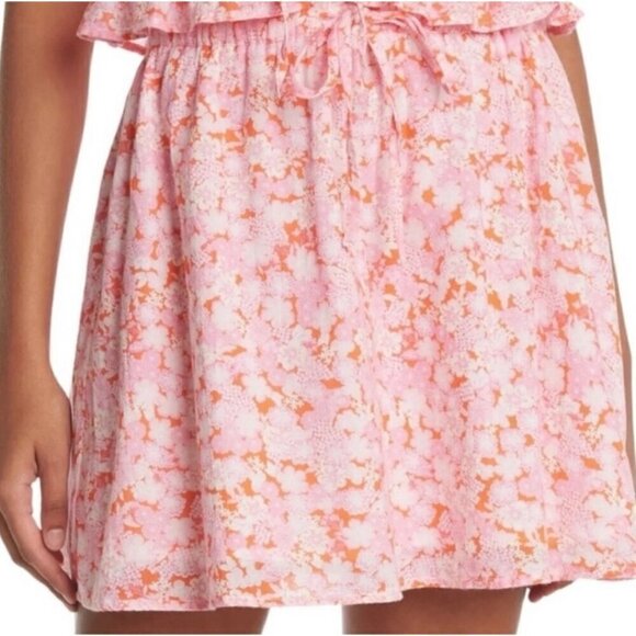 NWT Abound Floral Mini Skirt in Coral Pink Multi Tarry Floral - Size: 4X - Picture 1 of 6